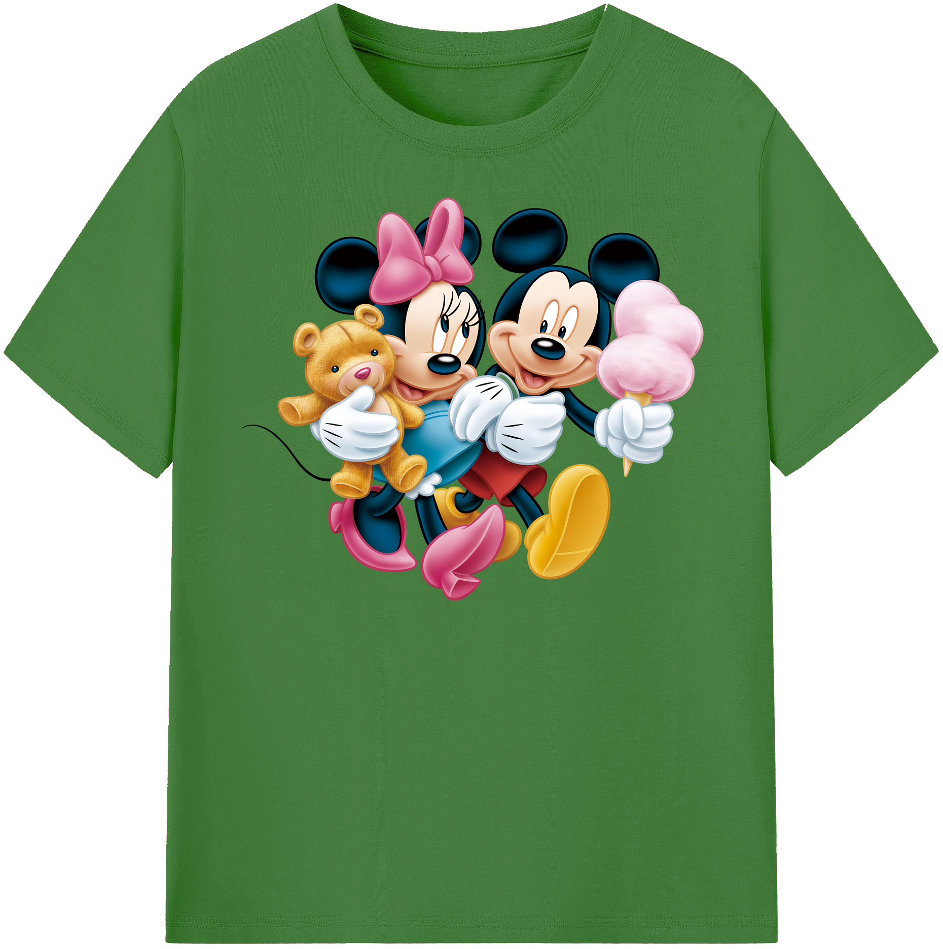 （画像用） ミッキーマウス Mickey Mouse レディースカジュアルプリントTシャツ（綿100％）